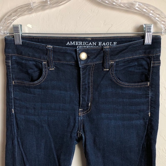 American Eagle Dark Wash Super‎ Stretch Jeggings - Picture 7 of 11